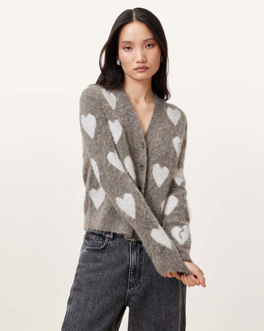 Amora Jacquard Brushed Cardigan