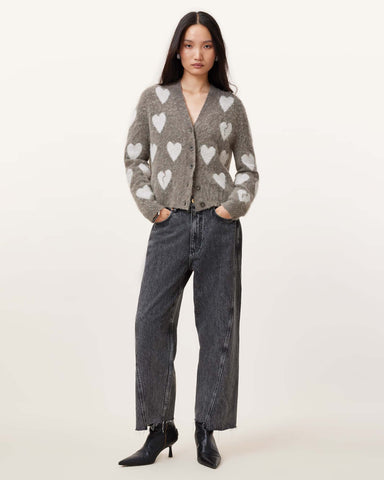 Amora Jacquard Brushed Cardigan