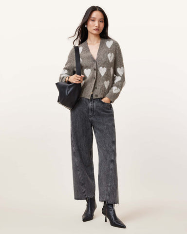 Amora Jacquard Brushed Cardigan