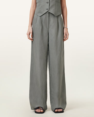 Averie Tencel Wide Leg Linen Blend Pants