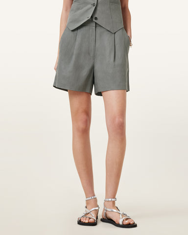 Averie Tencel Relaxed Fit Linen Blend Shorts