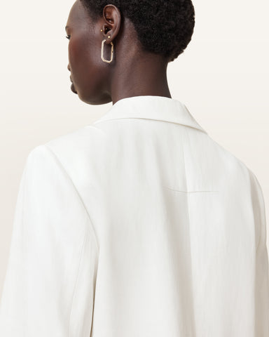 Bonnie Double-Breasted Linen Blend Blazer