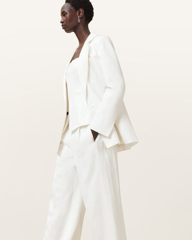 Bonnie Double-Breasted Linen Blend Blazer