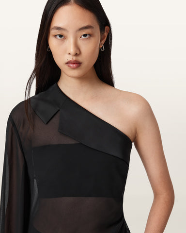 Anaya Asymmetric Sheer Top