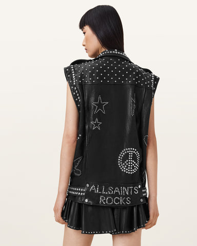 Billie 1994 Studded Leather Gilet