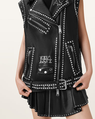 Billie 1994 Studded Leather Gilet