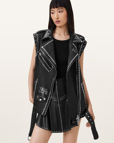 Billie 1994 Studded Leather Gilet