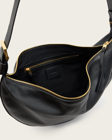 Half Moon Leather Crossbody Bag