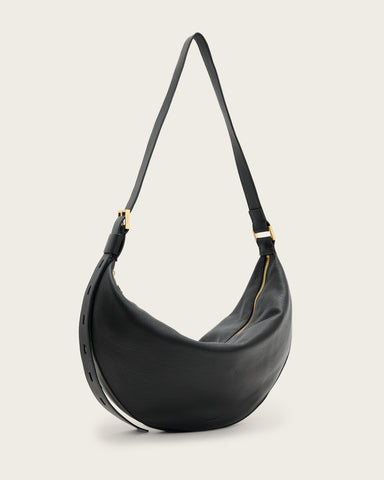 Half Moon Leather Crossbody Bag