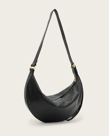 Half Moon Leather Crossbody Bag