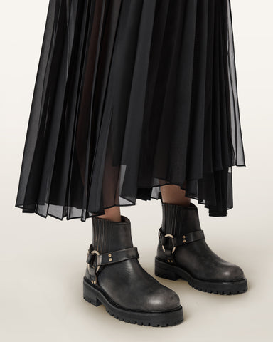 Maddie Leather Biker Boots