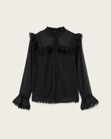 Ciara Sheer Lace Shirt