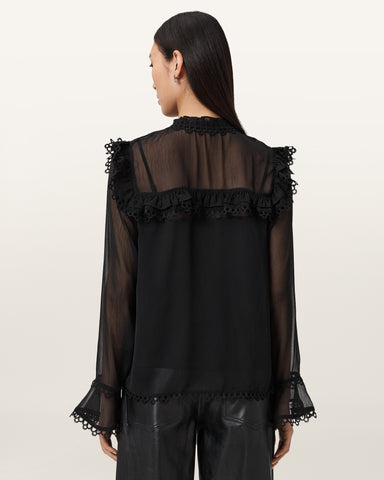 Ciara Sheer Lace Shirt