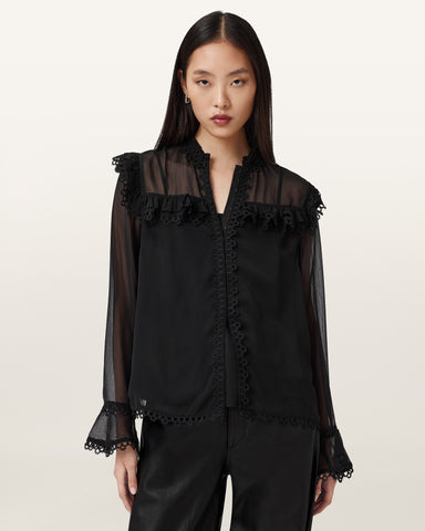 Ciara Sheer Lace Shirt