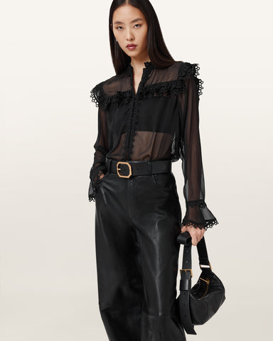 Ciara Sheer Lace Shirt