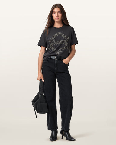 Drip Embellished Boyfriend T-Shirt