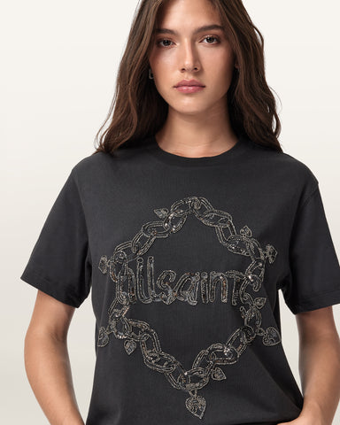 Drip Embellished Boyfriend T-Shirt