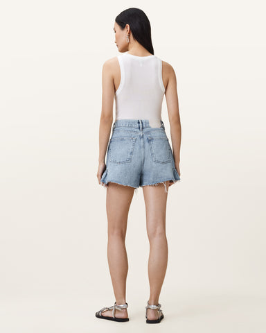 Eliana High Rise Denim Shorts