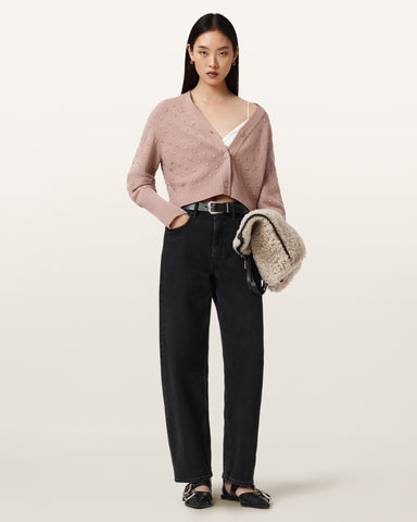 Mazzy Cropped Embellished Cardigan