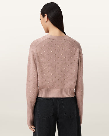 Mazzy Cropped Embellished Cardigan
