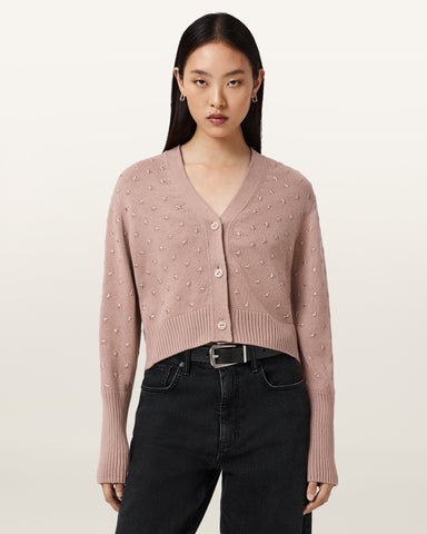 Mazzy Cropped Embellished Cardigan