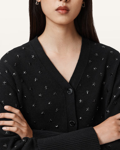 Mazzy Cropped Embellished Cardigan