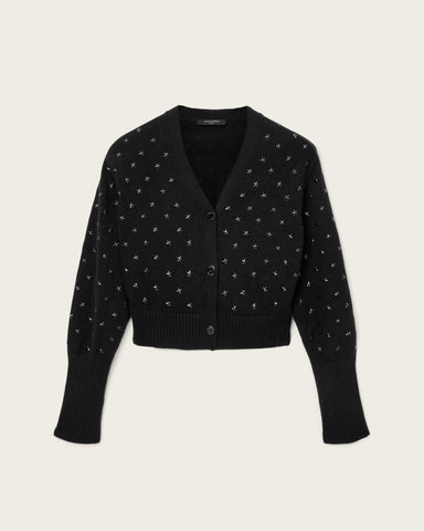 Mazzy Cropped Embellished Cardigan