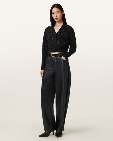 Mazzy Cropped Embellished Cardigan