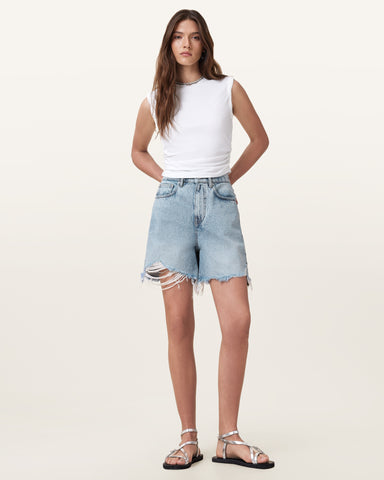 Doris Wide Leg Denim Shorts