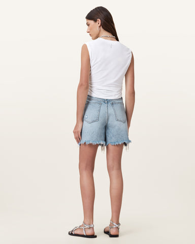 Doris Wide Leg Denim Shorts