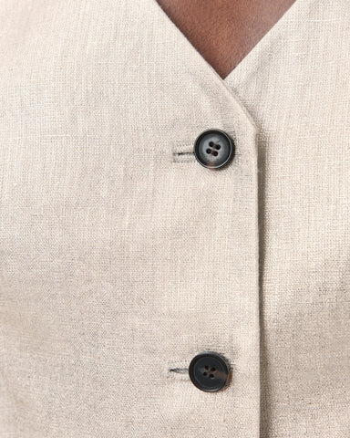 Averie Relaxed Fit Linen Vest