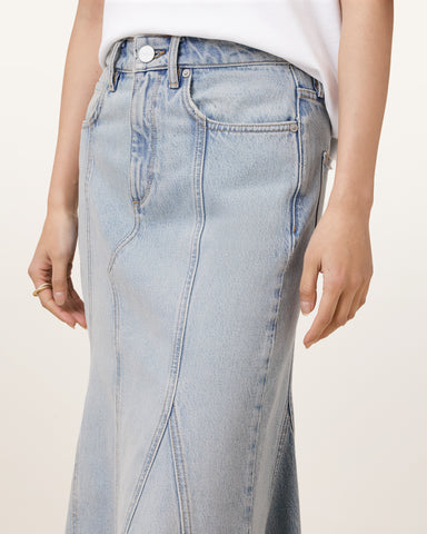 Alma Maxi Denim Skirt
