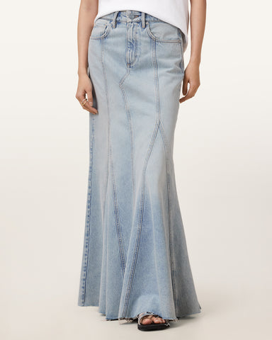 Alma Maxi Denim Skirt