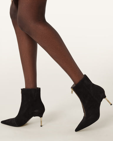Natasha Pointed Zip Up Suede Boots