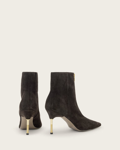 Natasha Pointed Zip Up Suede Boots