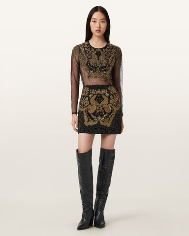 Jamilia Embellished Mini Skirt