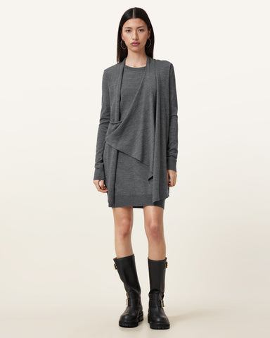 Drina Draped Wool Dress