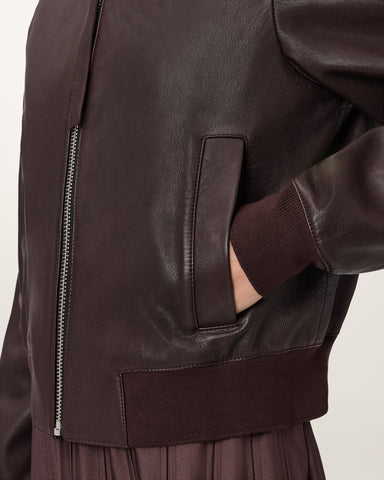 Orten Leather Bomber Jacket