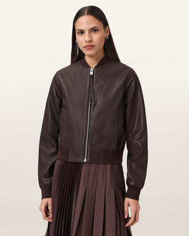 Orten Leather Bomber Jacket
