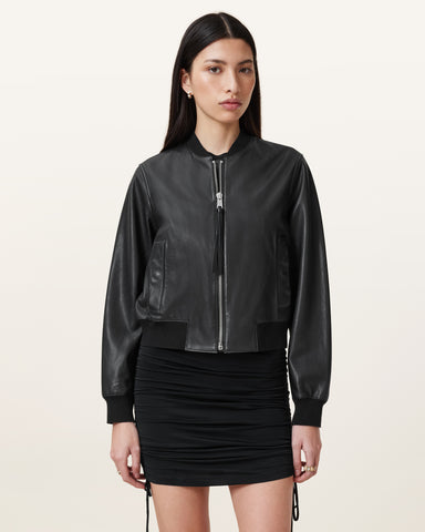 Orten Leather Bomber Jacket