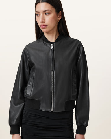 Orten Leather Bomber Jacket