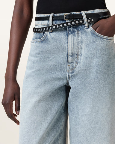 Tamsin Leather Studded Belt