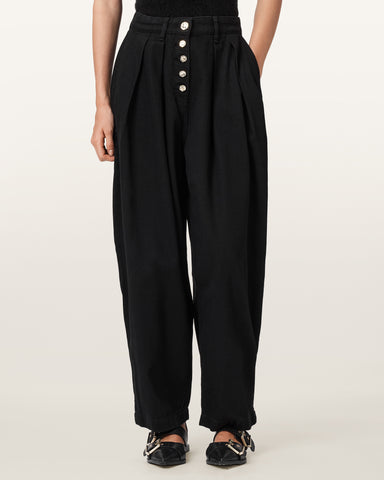 Becca Pleated Barrel Leg Pants