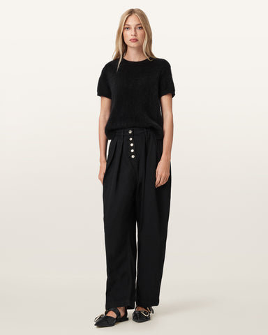 Becca Pleated Barrel Leg Pants