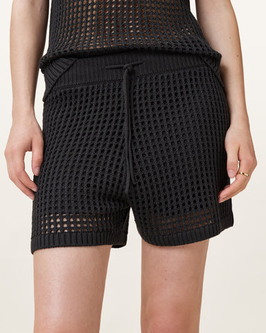 Paloma Open-Knit Shorts