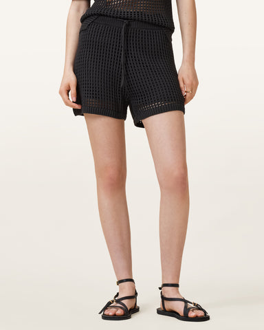 Paloma Open-Knit Shorts