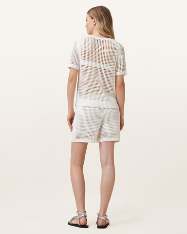 Paloma Open-Knit Shorts