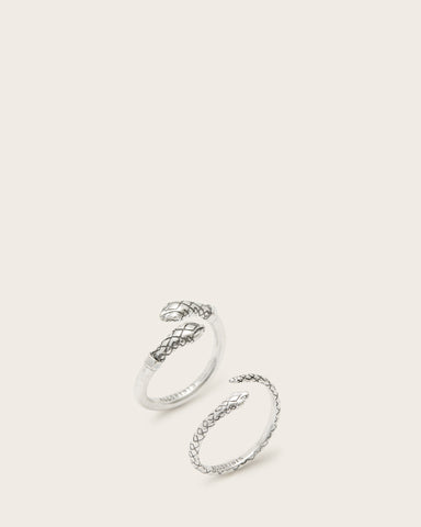 Serpent Textured Ring Set
