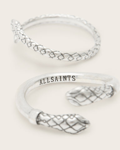 Serpent Textured Ring Set