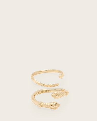 Serpent Textured Ring Set